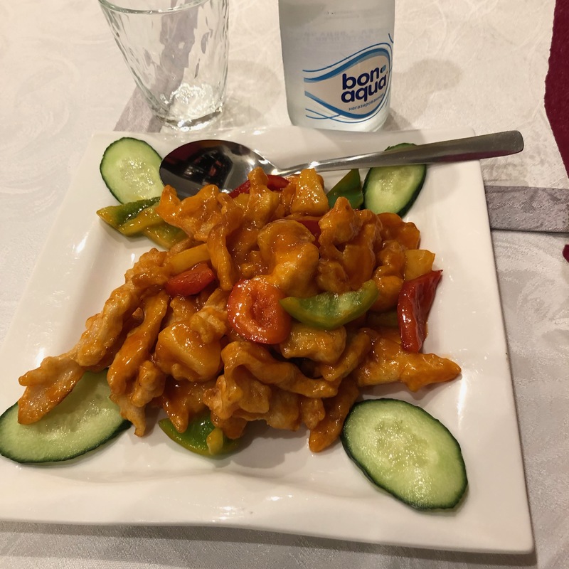 Жареная курица в кисло-сладком соусе