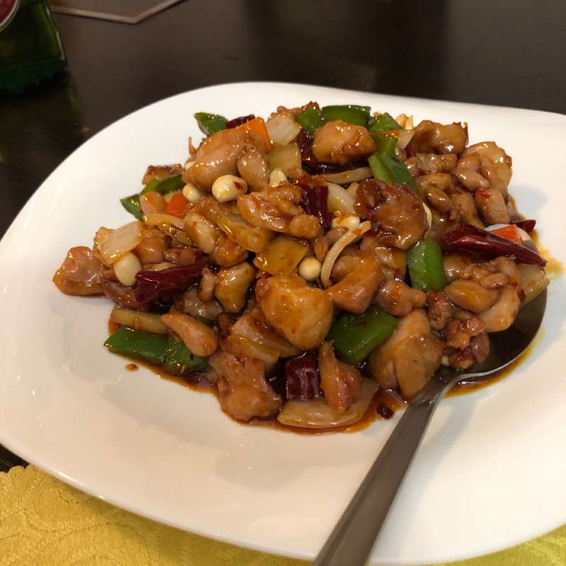 Курица с арахисом в остро-сладком соусе