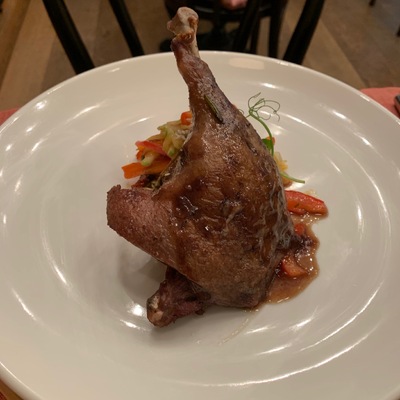 Утиная ножка с овощами