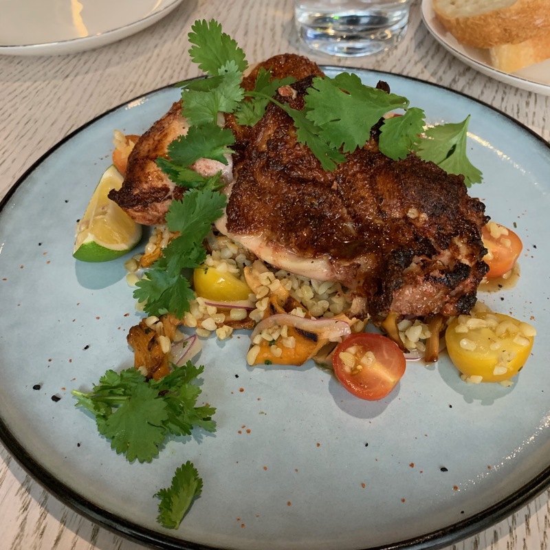 Пряный цыпленок тандури с булгуром и грибами