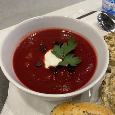 Крем-борщ с ребрышками