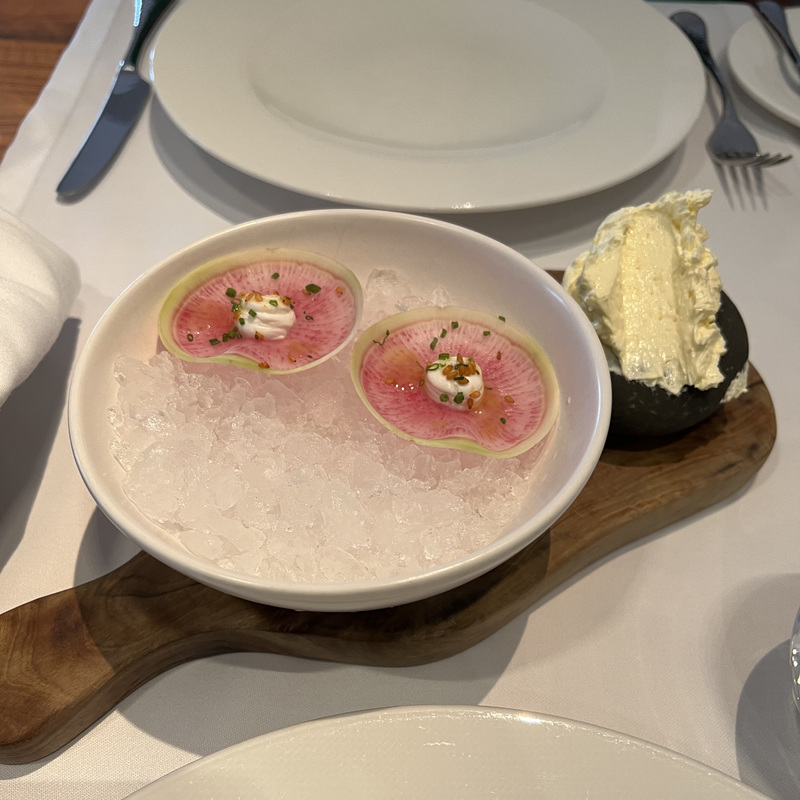 Арбузная редька и козий сыр