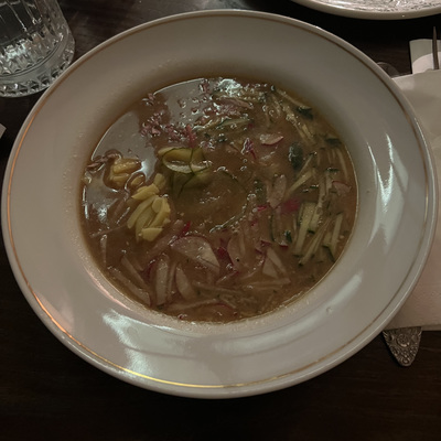Окрошка с пастрами