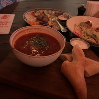 Белорусский борщ с говядиной и салом