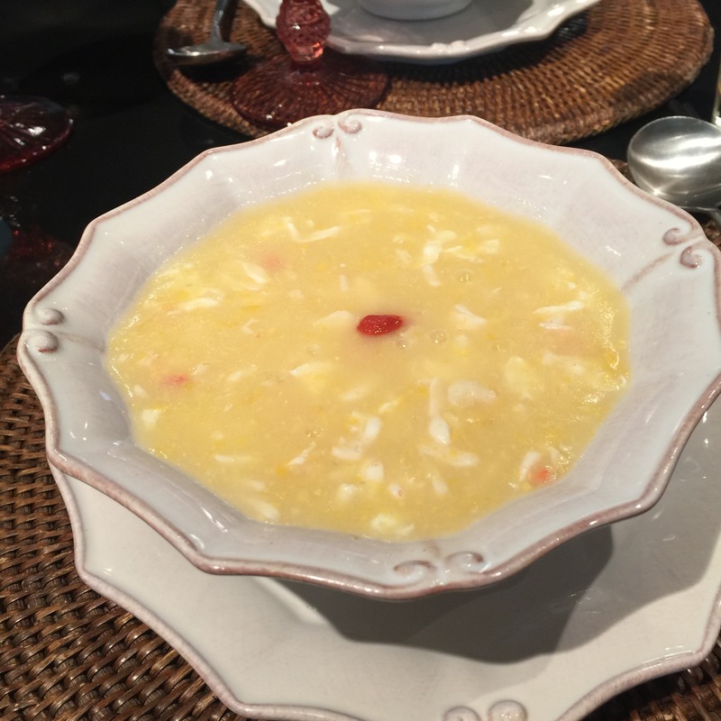 Кукурузный суп с крабом