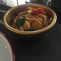 Лапша удон с гребешком