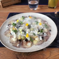Карпаччо из малосольной камчатской сельди с запеченным артишоком