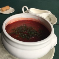Борщ из гусиных копченостей
