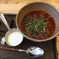 Борщ с говяжьим языком