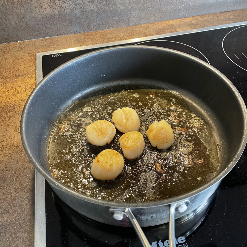 Паста с гребешками
